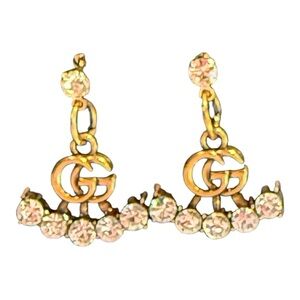 Upcycled Elegant Gucci Gold Drop Earrings